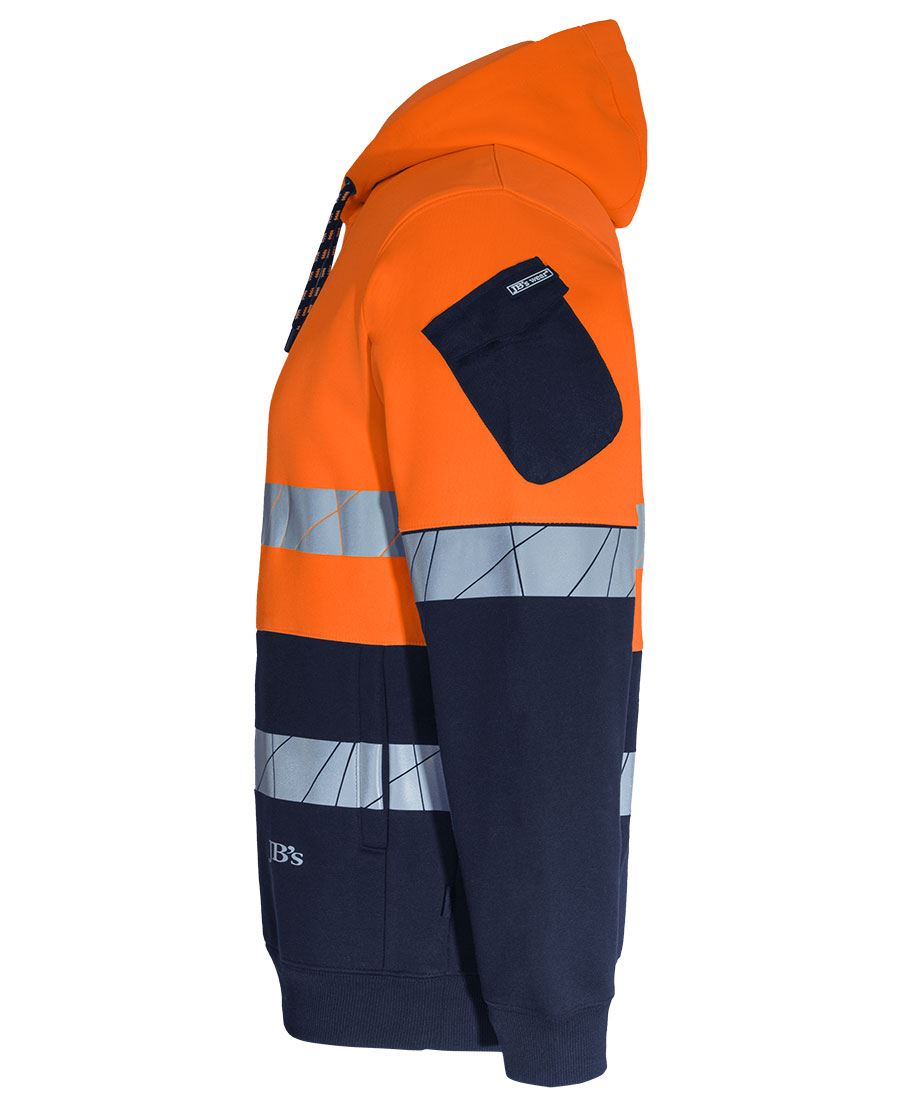 6DPFP - JB's Wear - Hi-Vis 450g Pullover Hoodie with Fragmented Tape