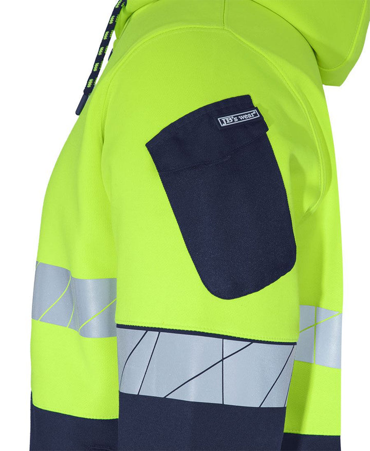 6DPFZ - JB's Wear - Hi-Vis 450g Full Zip Hoodie with Fragmented Tape