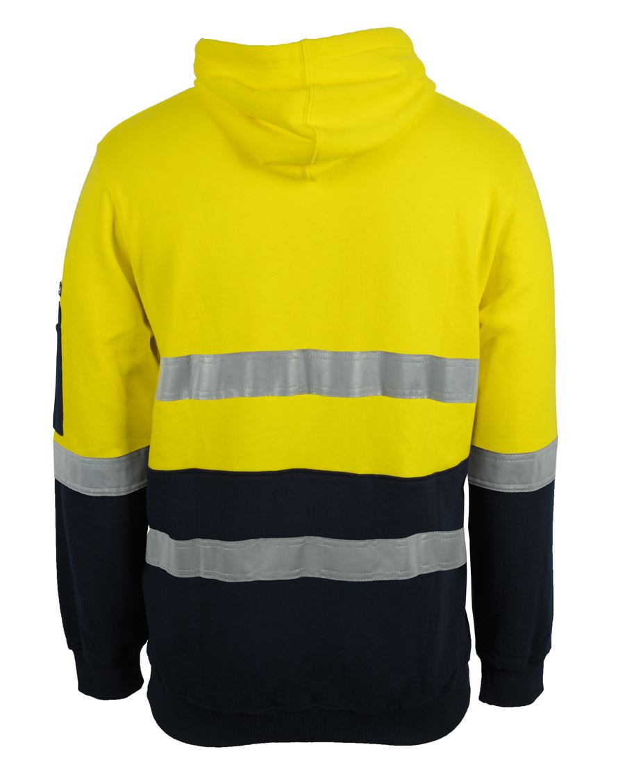 6DVPM - JB's Wear - Hi Vis 310g Cotton Pullover Fleece Hoodie (Day/Night)