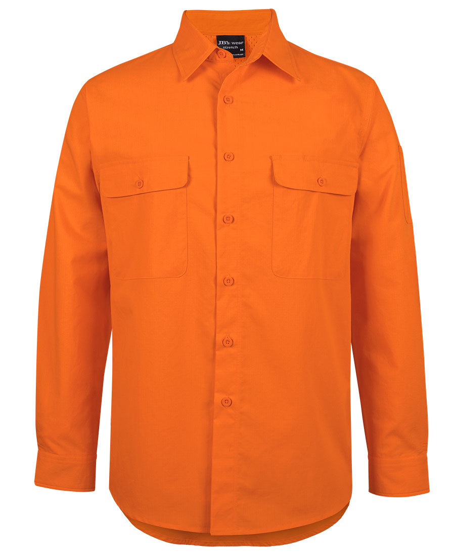 6HRFL -  JB's Wear - Hi-Vis Class F Ripstop L/S Shirt 145g Orange