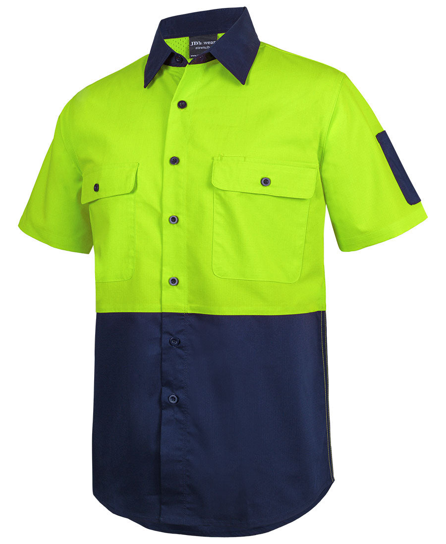 6HRFS -  JB's Wear - Hi-Vis Class F Ripstop Short Sleeve Shirt 145g