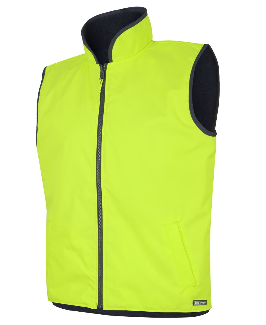 6HRV - JB's Wear - Hi-Vis 4602.1 Reversible Vest Lime/Navy