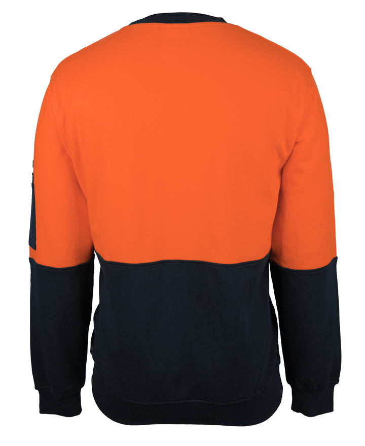 6HVCM - JB's Wear - Hi-Vis 310gsm Cotton Crew Neck Fleece