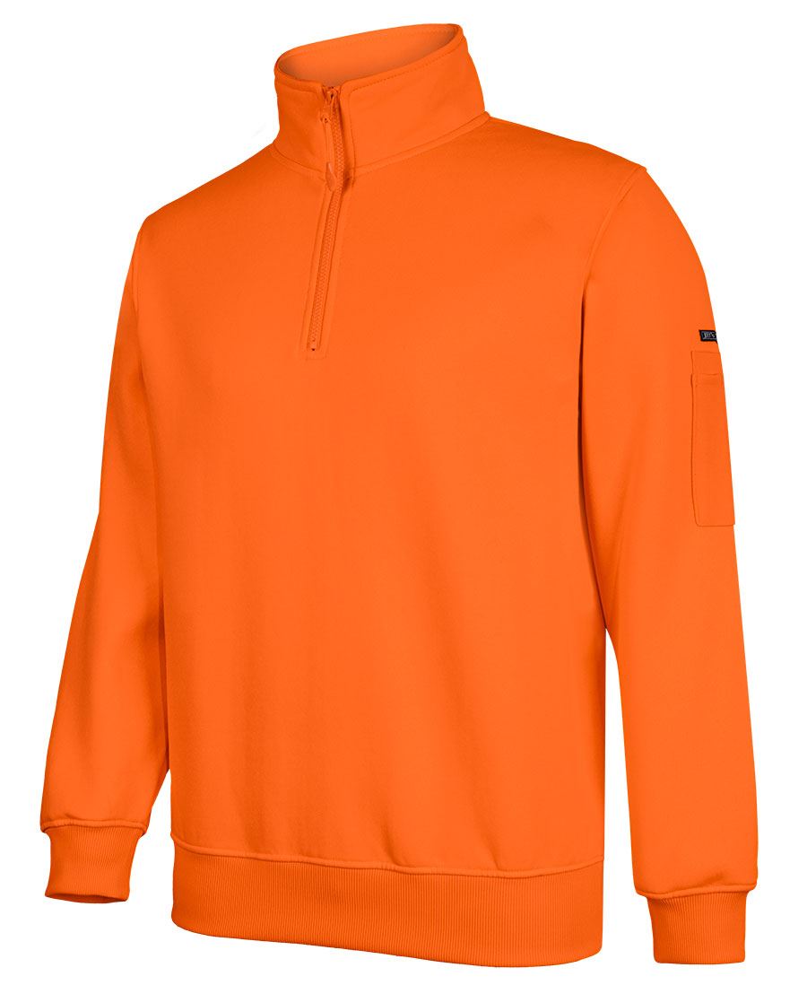 6HVFH - JB's Wear - Hi-Vis 1/2 Zip Neck Sweatshirt - Day Certification