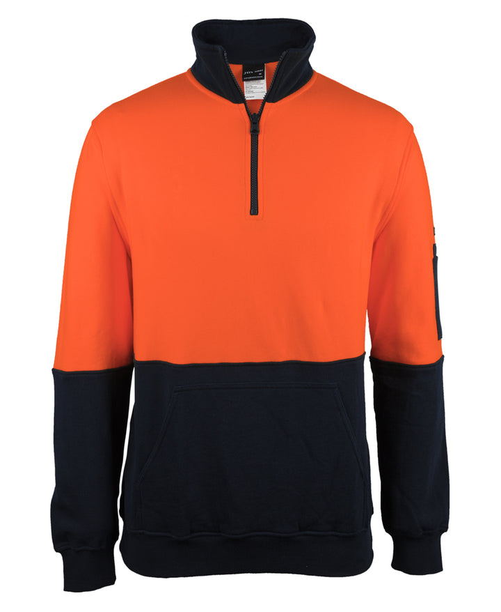 6HVFM - JB's Wear - Hi Vis 310g Cotton 1/2 Zip Fleece