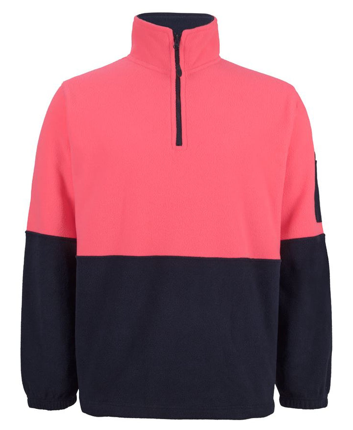 6HVPF - JB's Wear - Hi-Vis 1/2 zip Polar Fleece