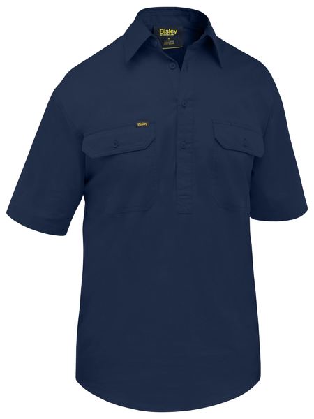 BSC1820 - Bisley - Closed Front Cool Lightweight S/S Shirt Navy