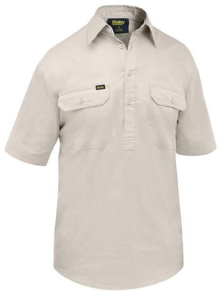 BSC1820 - Bisley - Closed Front Cool Lightweight S/S Shirt Sand