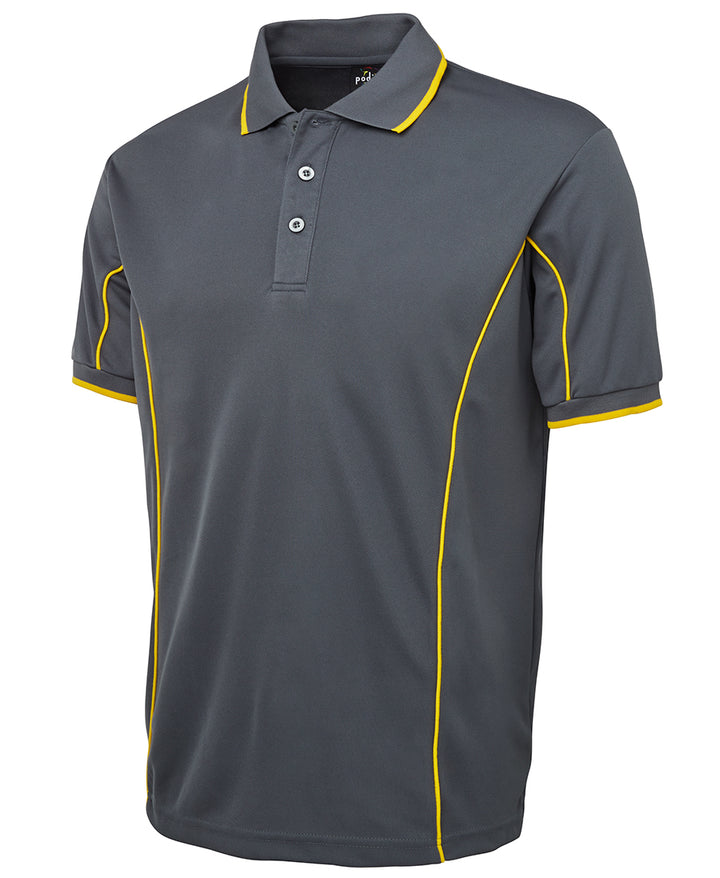 7PIP - JB's Wear - Team Piping Polo Grey/Yellow