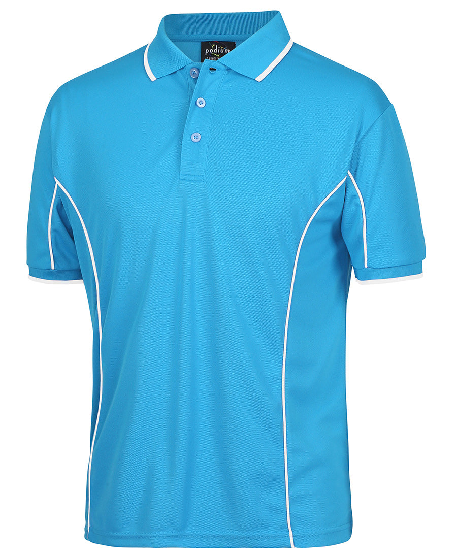 7PIP - JB's Wear - Team Piping Polo Aqua/White