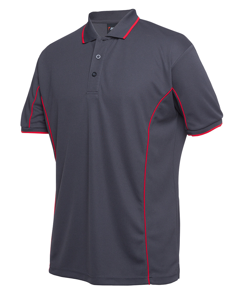 7PIP - JB's Wear - Team Piping Polo Charcoal/Red