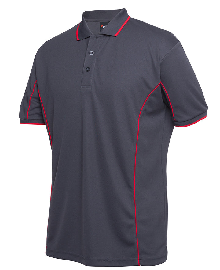 7PIP - JB's Wear - Team Piping Polo Charcoal/Red