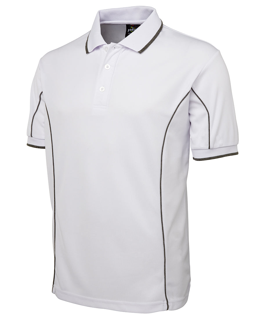 7PIP - JB's Wear - Team Piping Polo White/Grey