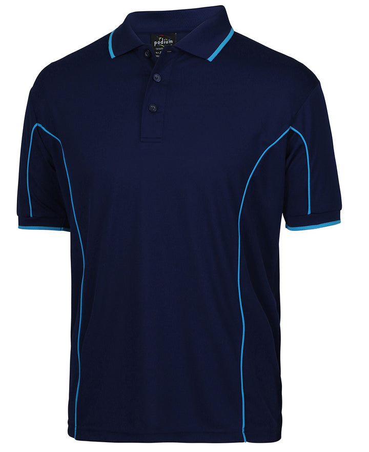 7PIP - JB's Wear - Team Piping Polo Navy/Aqua