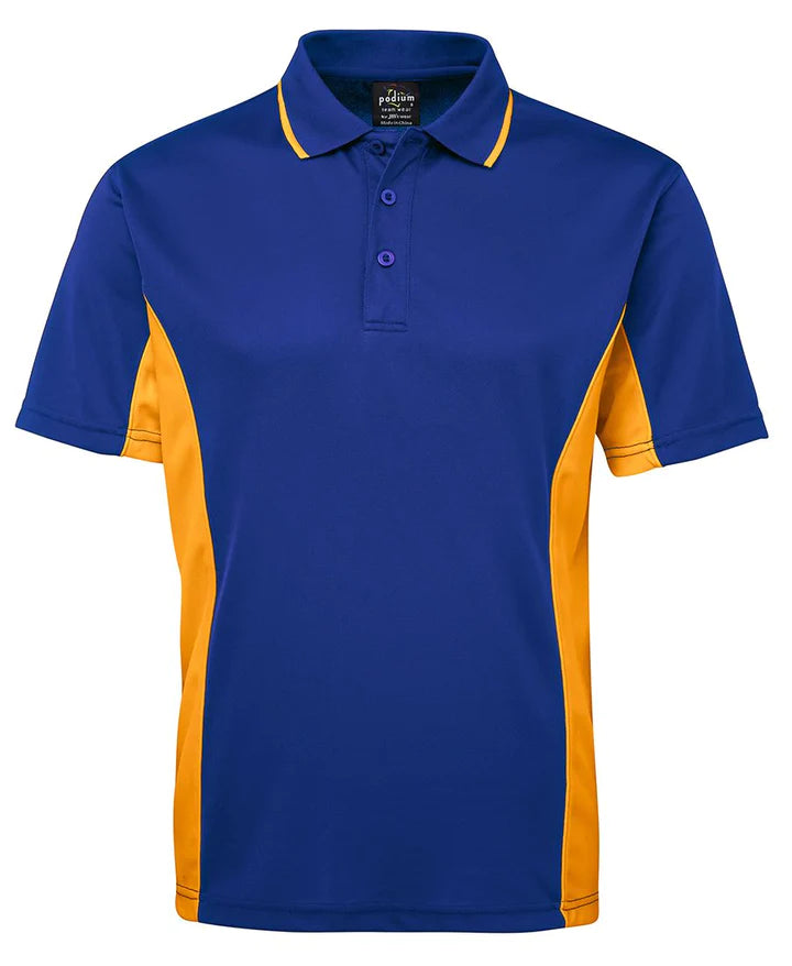 7PP - JB's Wear - Men's Podium Contrast Cool Polo Royal/Gold