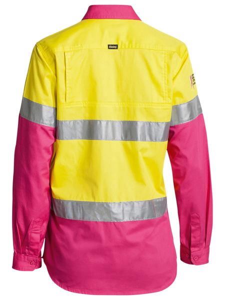 BL6696T - Bisley - Women's Taped Hi-Vis Cool Lightweight Drill Shirt