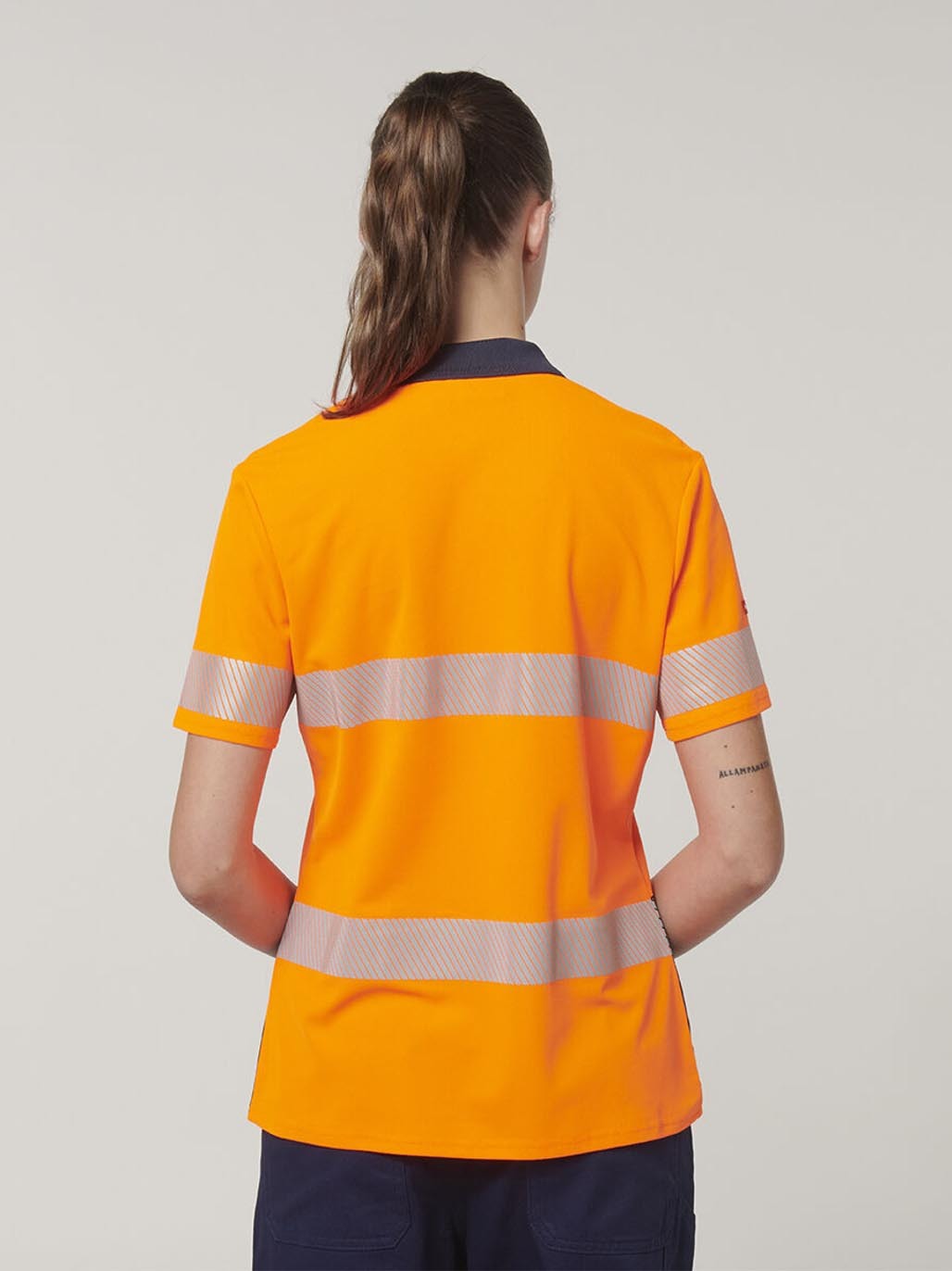 Y08602 - Hard Yakka - Womens Short Sleeve Hi-Vis Taped Polo