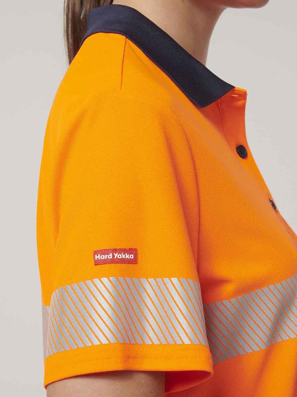 Y08602 - Hard Yakka - Womens Short Sleeve Hi-Vis Taped Polo