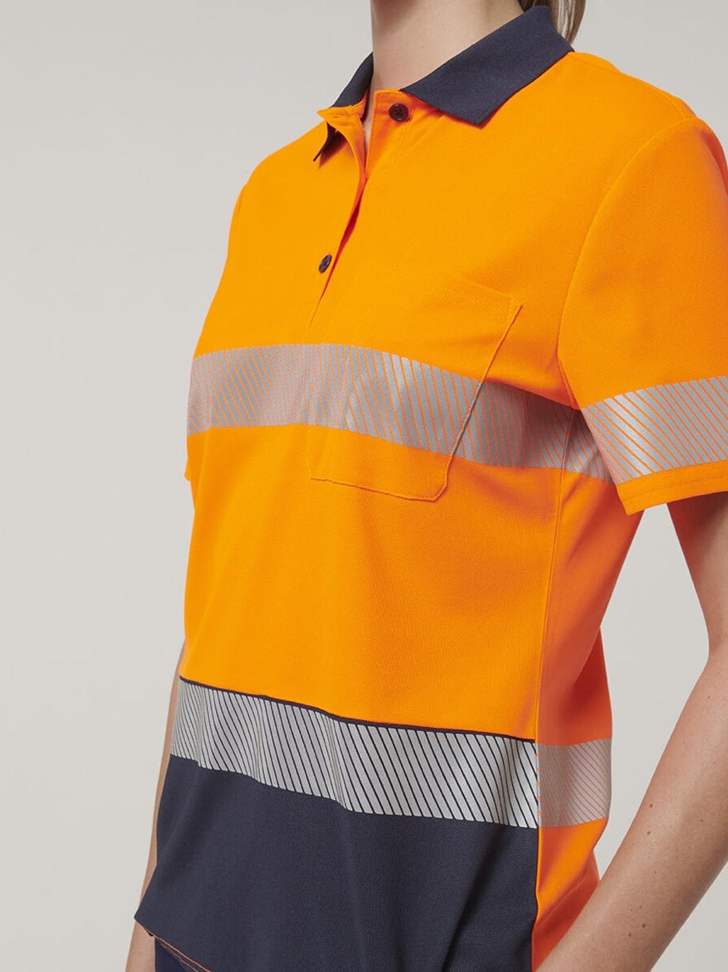 Y08602 - Hard Yakka - Womens Short Sleeve Hi-Vis Taped Polo