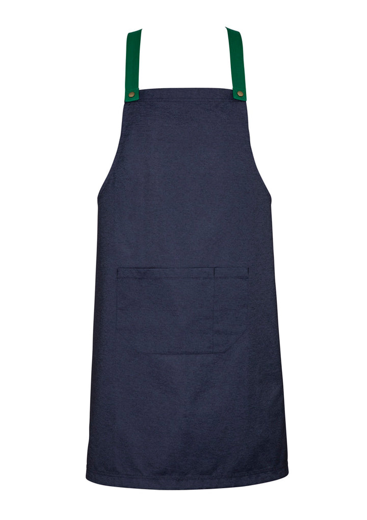 BA55 - Biz Collection - Urban Bib Apron (contrasting BA52 colour strap options) - Blue-Green