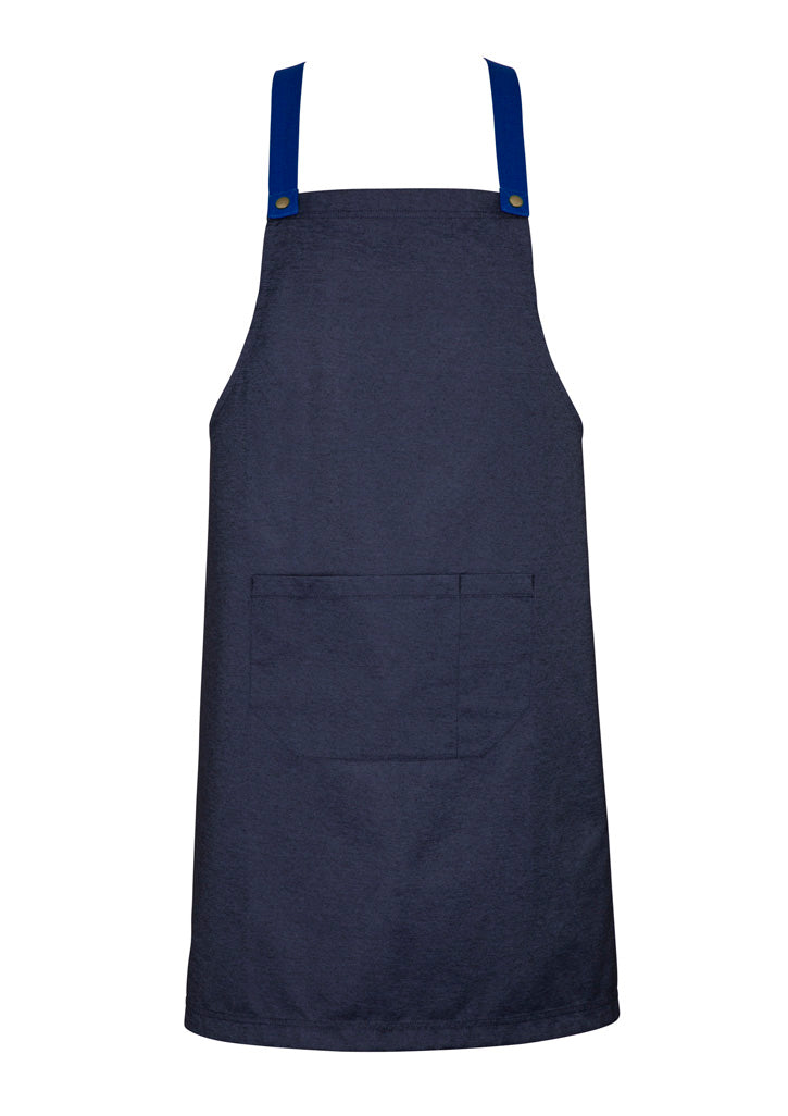 BA55 - Biz Collection - Urban Bib Apron (contrasting BA52 colour strap options) - Blue-Royal