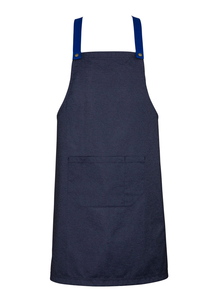 BA55 - Biz Collection - Urban Bib Apron (contrasting BA52 colour strap options) - Blue-Royal