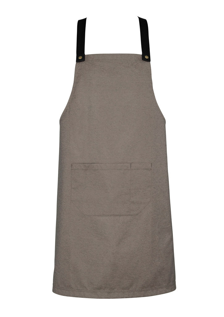 BA55 - Biz Collection - Urban Bib Apron (contrasting BA52 colour strap options) - Natural-Black