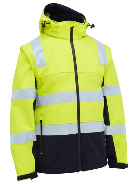 BJ6078T - Bisley - Hi-Viz Taped Two Tone 3 in 1 Soft Shell Jacket