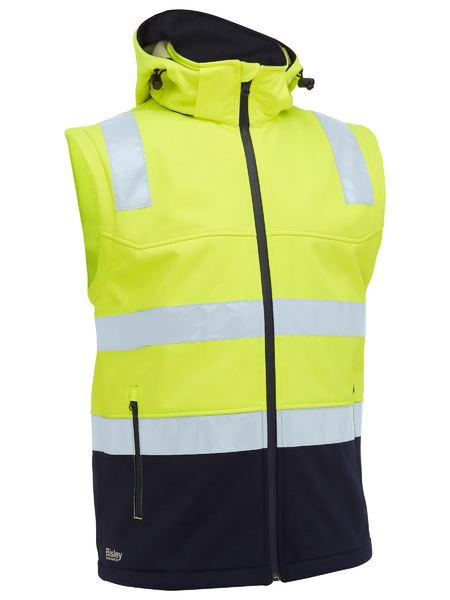 BJ6078T - Bisley - Hi-Vis Taped Two Tone 3 in 1 Soft Shell Jacket