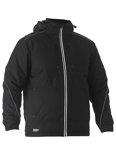 BJ6843 - Bisley - Flx & Move™ Heavy Duty Dobby Jacket (white trim)