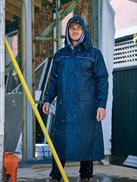 BJ6962 - Bisley - Long Rain Coat - 10,000mm Waterproof Rating Navy