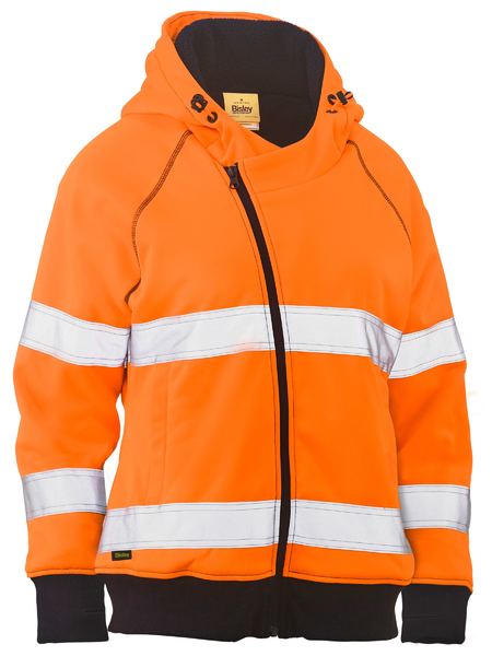 BKL6819T - Bisley - Women's Taped Hi Vis (Sherpa Fleece Lined) Hoodie