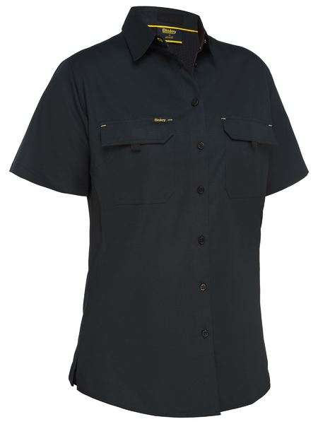 BL1414 - Bisley - Women's Airflow Ripstop Cotton Short sleeve Shirt - Black