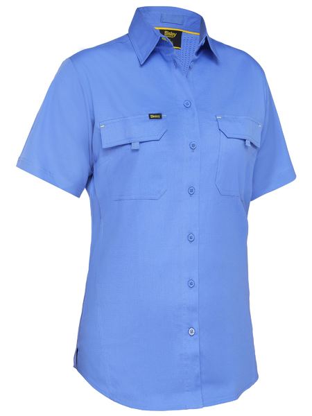 BL1414 - Bisley - Women's Airflow Ripstop Cotton Short sleeve Shirt - Blue