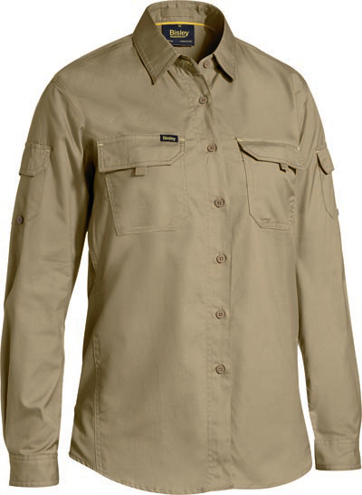 BL6414 - Bisley - Women's Airflow Ripstop Cotton Shirt - Khaki