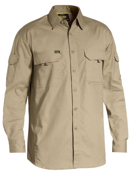 BS6414 - Bisley - Airflow™ Ripstop Shirt - Long Sleeve - Khaki