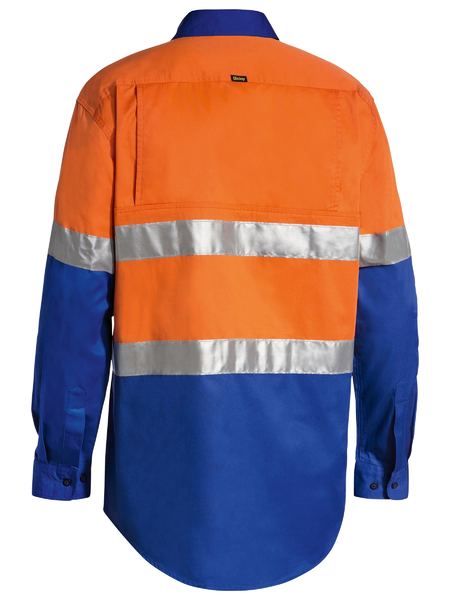 BS6696T - Bisley - Taped 2 Tone Hi-Vis Recycled Drill Shirt