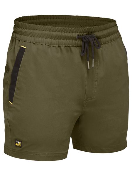 BSH1331 - Bisley - Flx & Move™ 4-Way Stretch Elastic Waist Short - Import Colours - Green