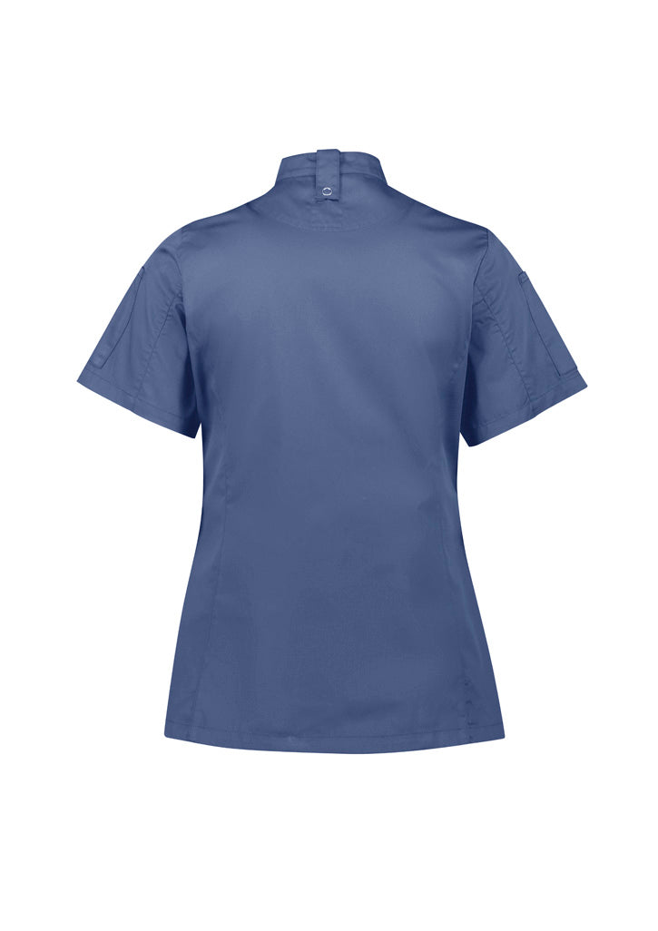 CH330LS - Biz Collection - Alfresco Womens Short Sleeve Chef Jacket - Clearance Colours (Copy)