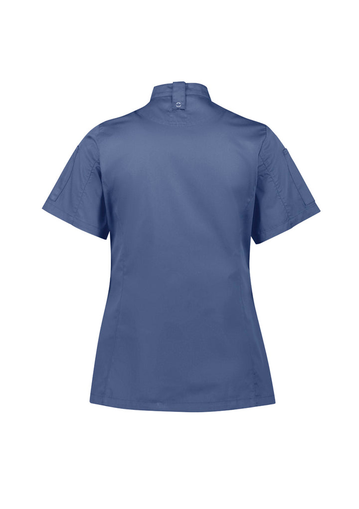 CH330LS - Biz Collection - Alfresco Womens Short Sleeve Chef Jacket - Clearance Colours (Copy)