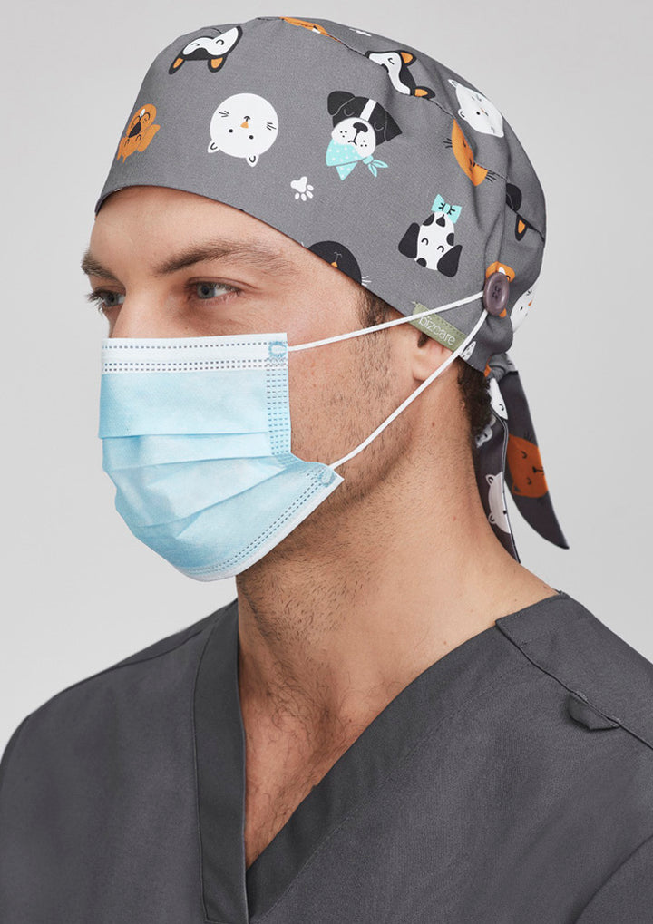 CSC245U - Biz Care - Unisex Printed Scrub Cap