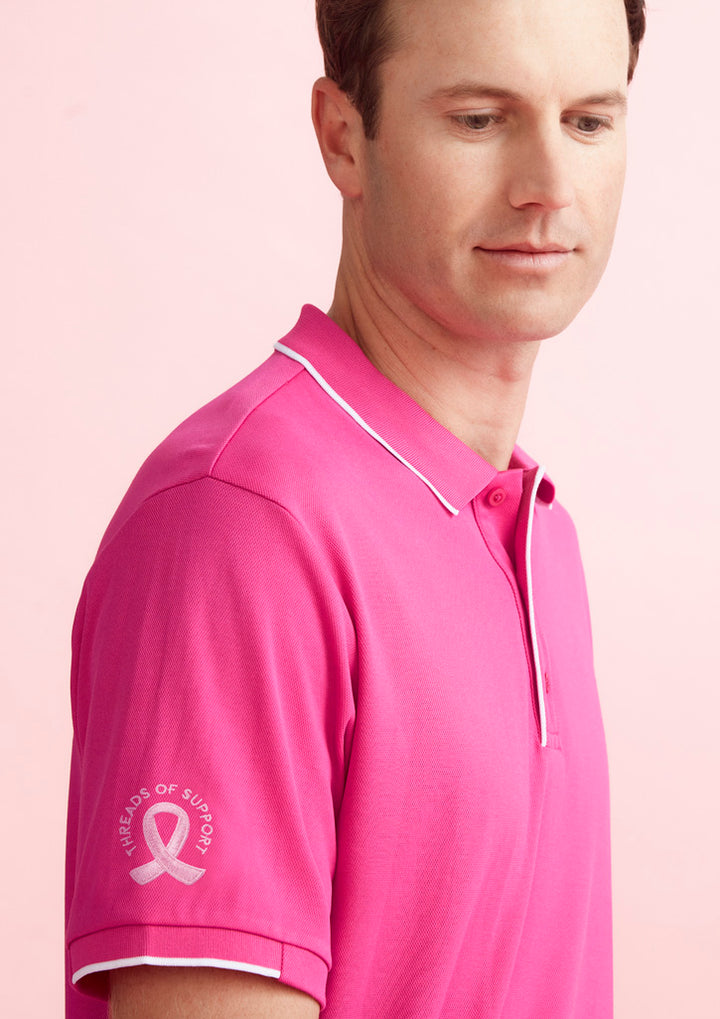 CST313MS - Biz Care - Mens Pink Short Sleeve Polo