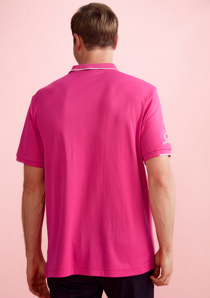 CST313MS - Biz Care - Mens Pink Short Sleeve Polo