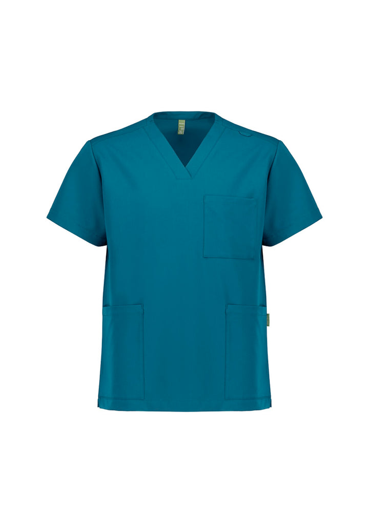 CU544US - Biz Care - Unisex Pulse V-Neck Scrub Top Caribbean Blue 