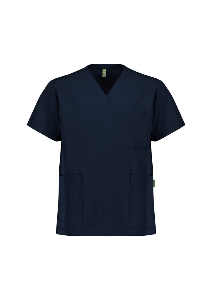 CU544US - Biz Care - Unisex Pulse V-Neck Scrub Top Midnight Navy 