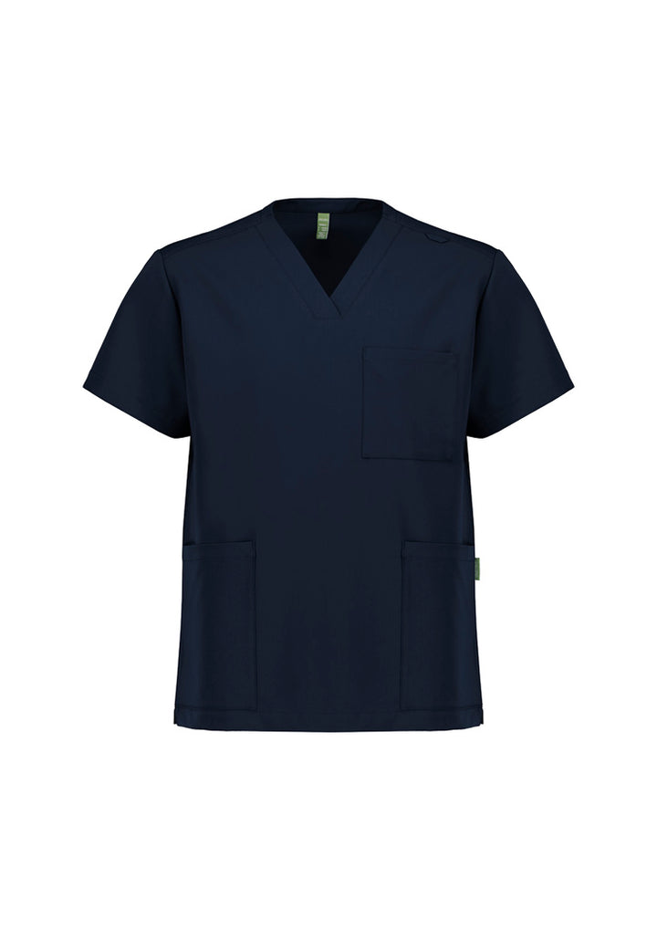 CU544US - Biz Care - Unisex Pulse V-Neck Scrub Top Midnight Navy 