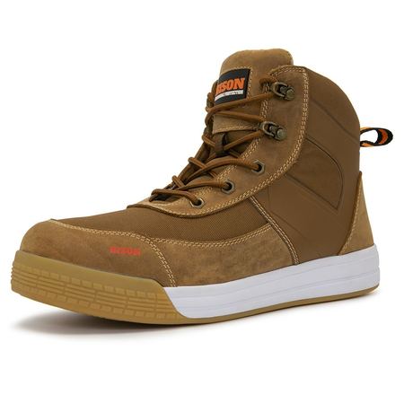 Dune - Bison - Low Cut Zip Side Lace Up Safety Boot