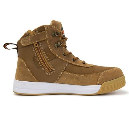 Dune - Bison - Low Cut Zip Side Lace Up Safety Boot
