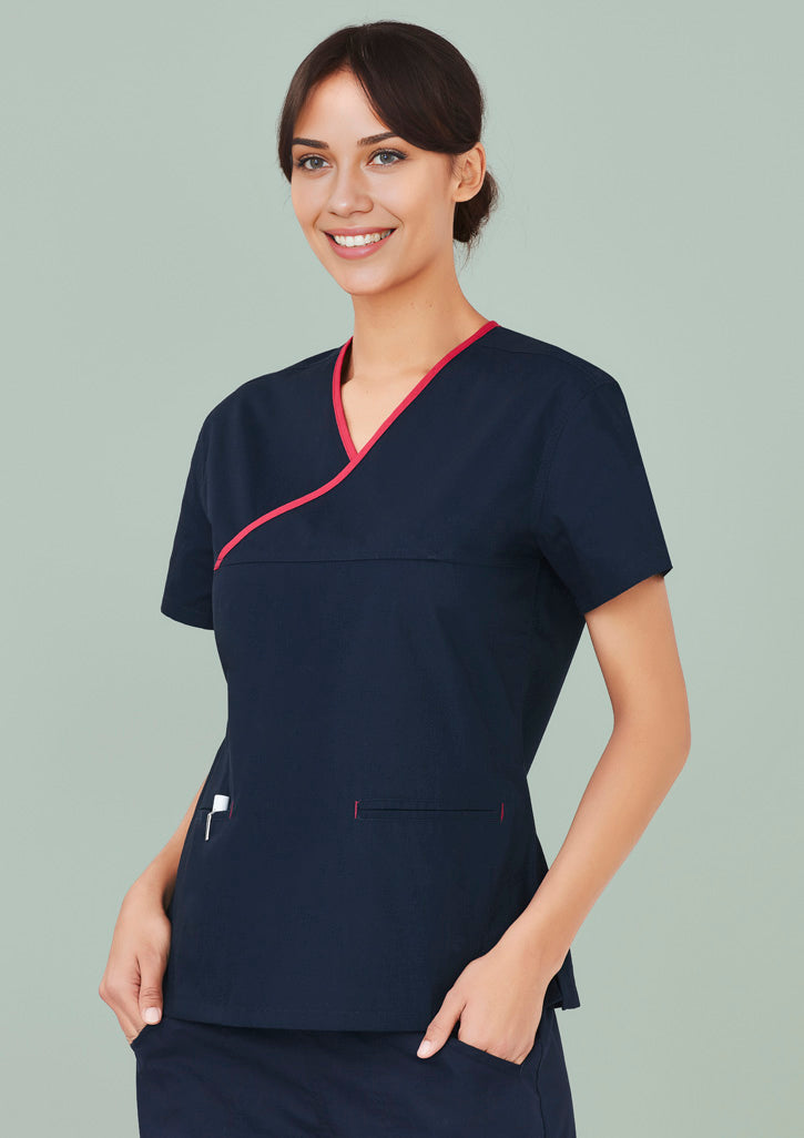 H10722 - Biz Collection - Womens Contrast Scrub Top