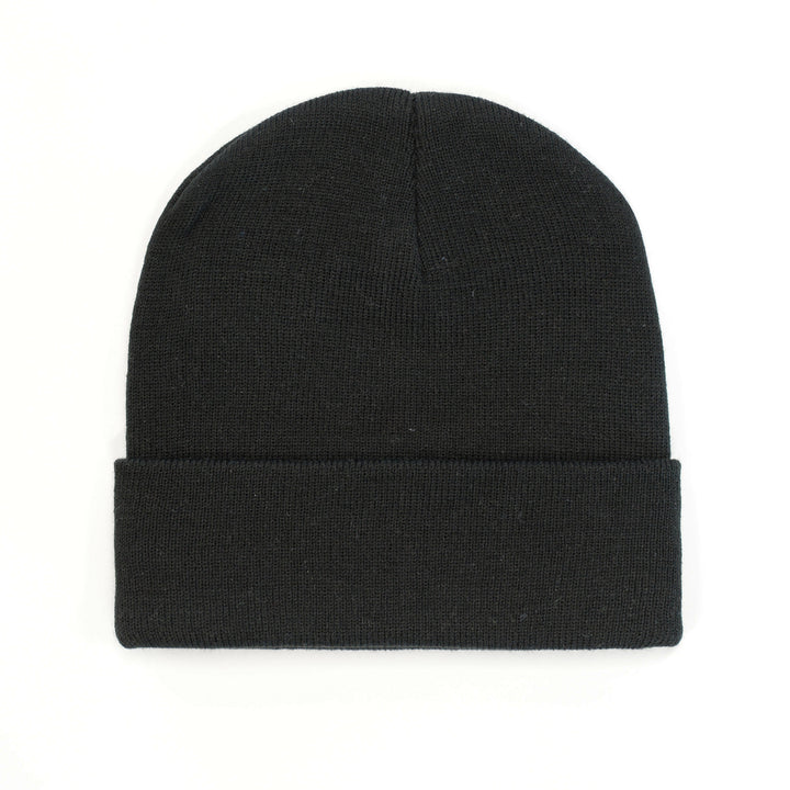 B102R - Headwear 24 - Recycled Feather Touch Cuffed Beanie Black